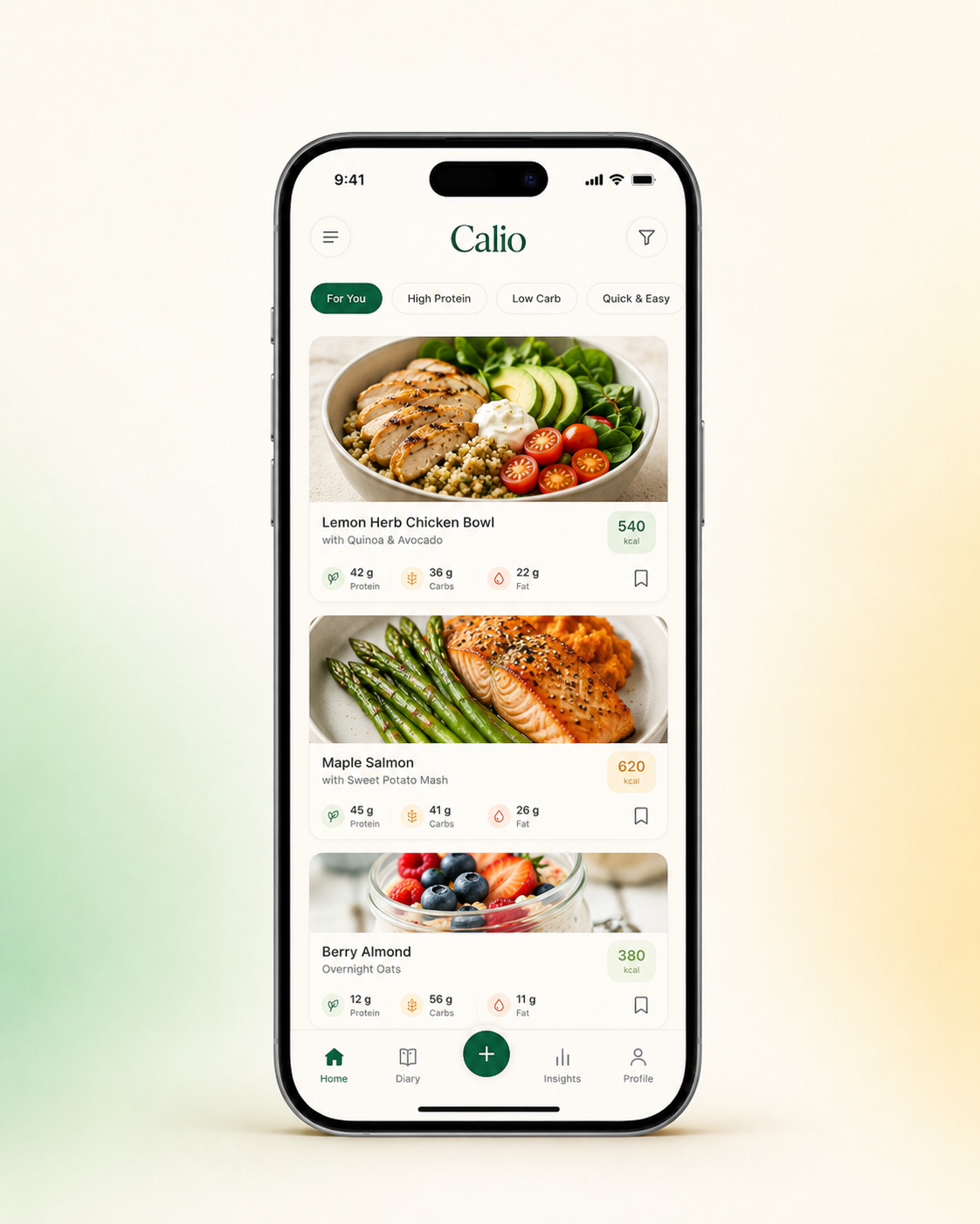 Find meals that match your routine